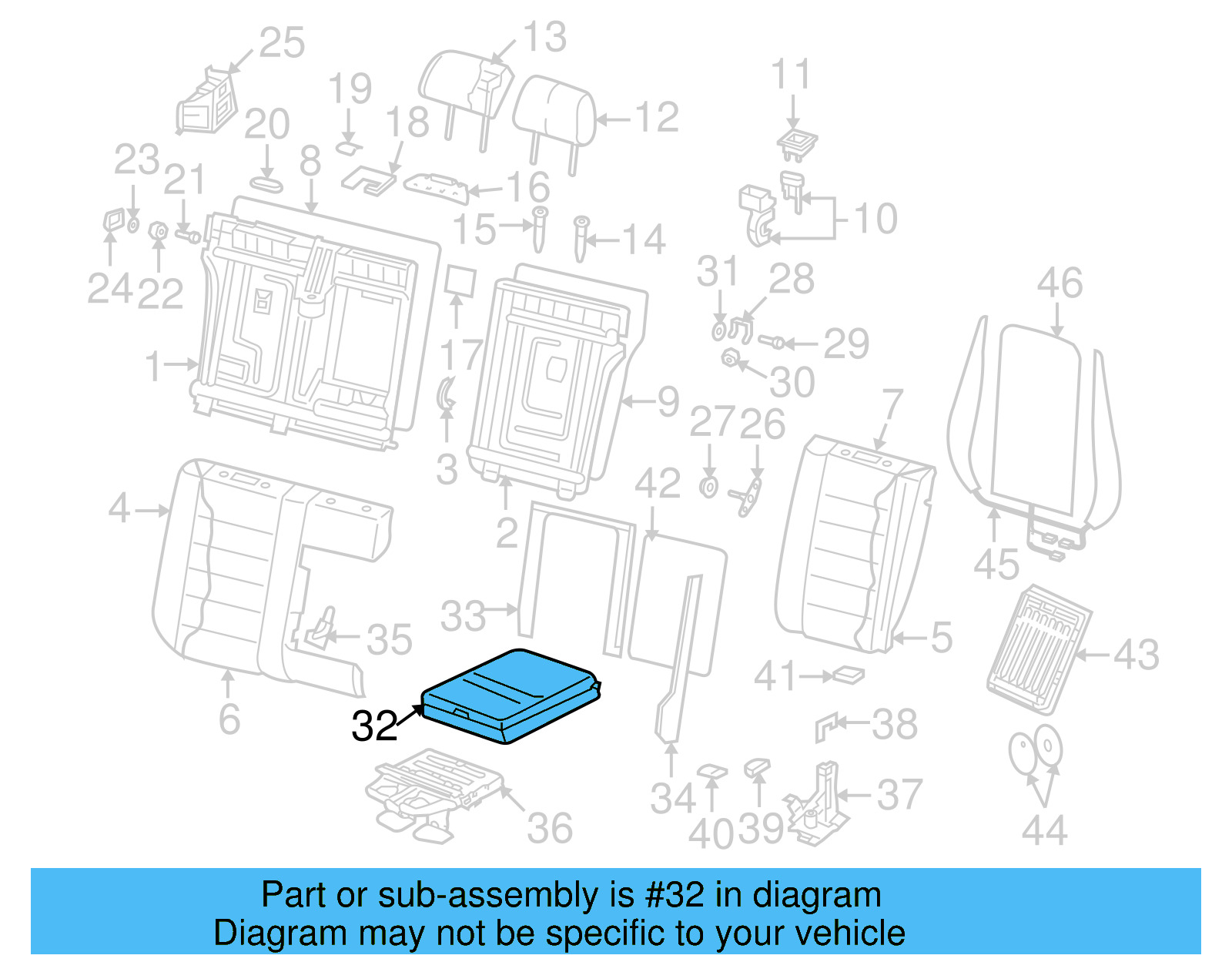 Seat Armrest 7L6885875BF7C7 - View 3