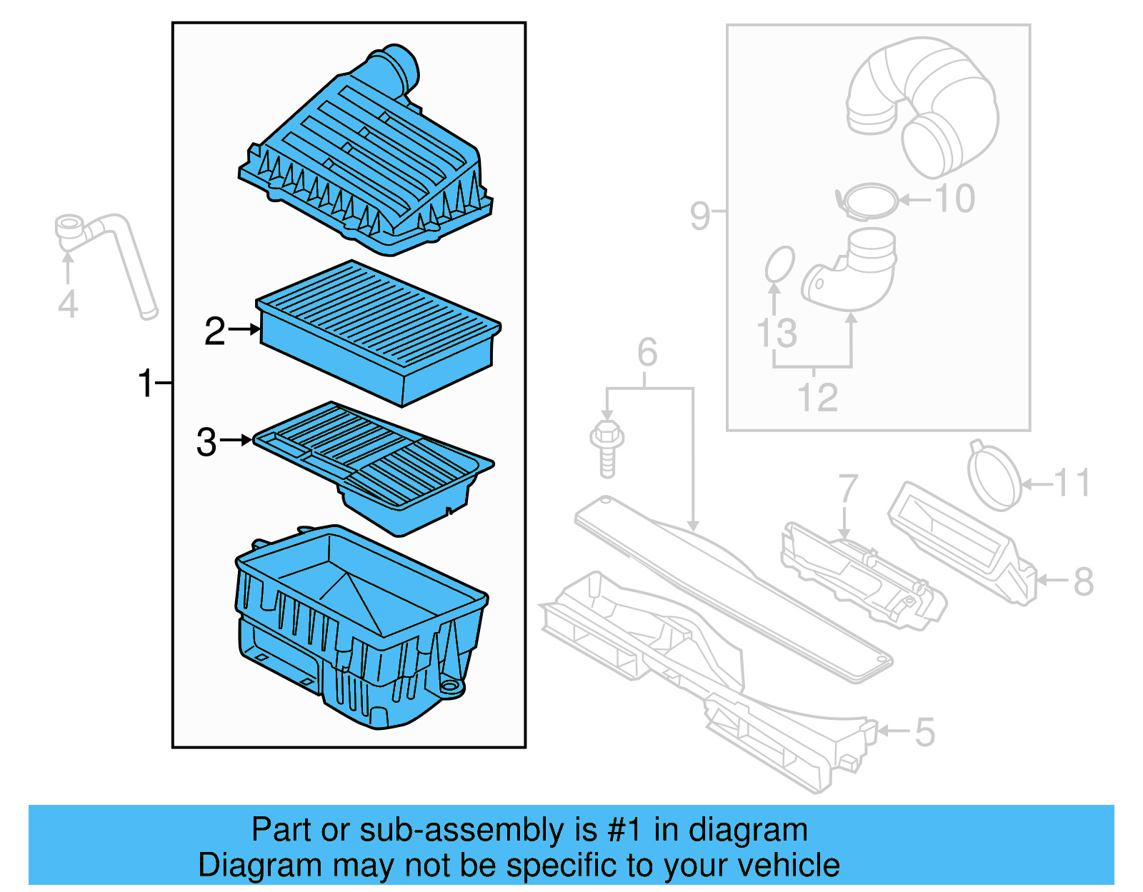 Air Cleaner Assembly 5Q0-129-607-AC - View 8
