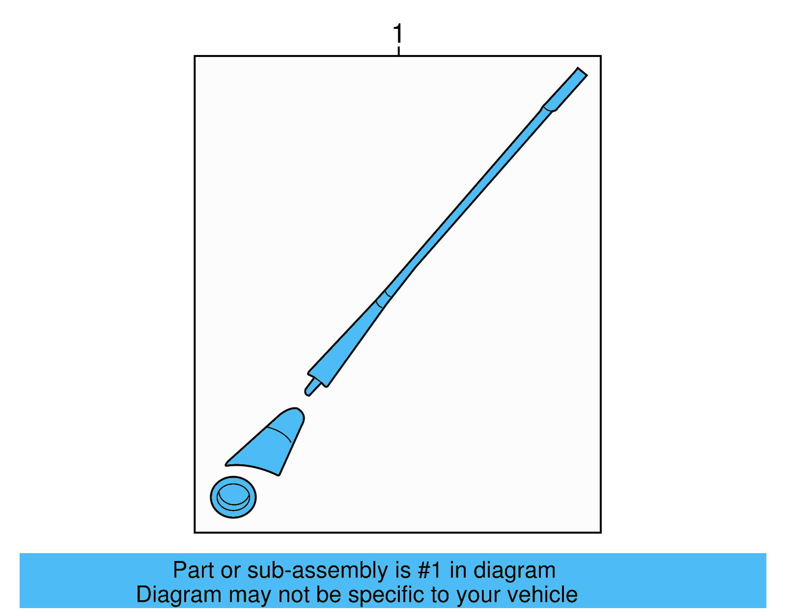 Radio Antenna Mast 1J0-035-507-E - View 3