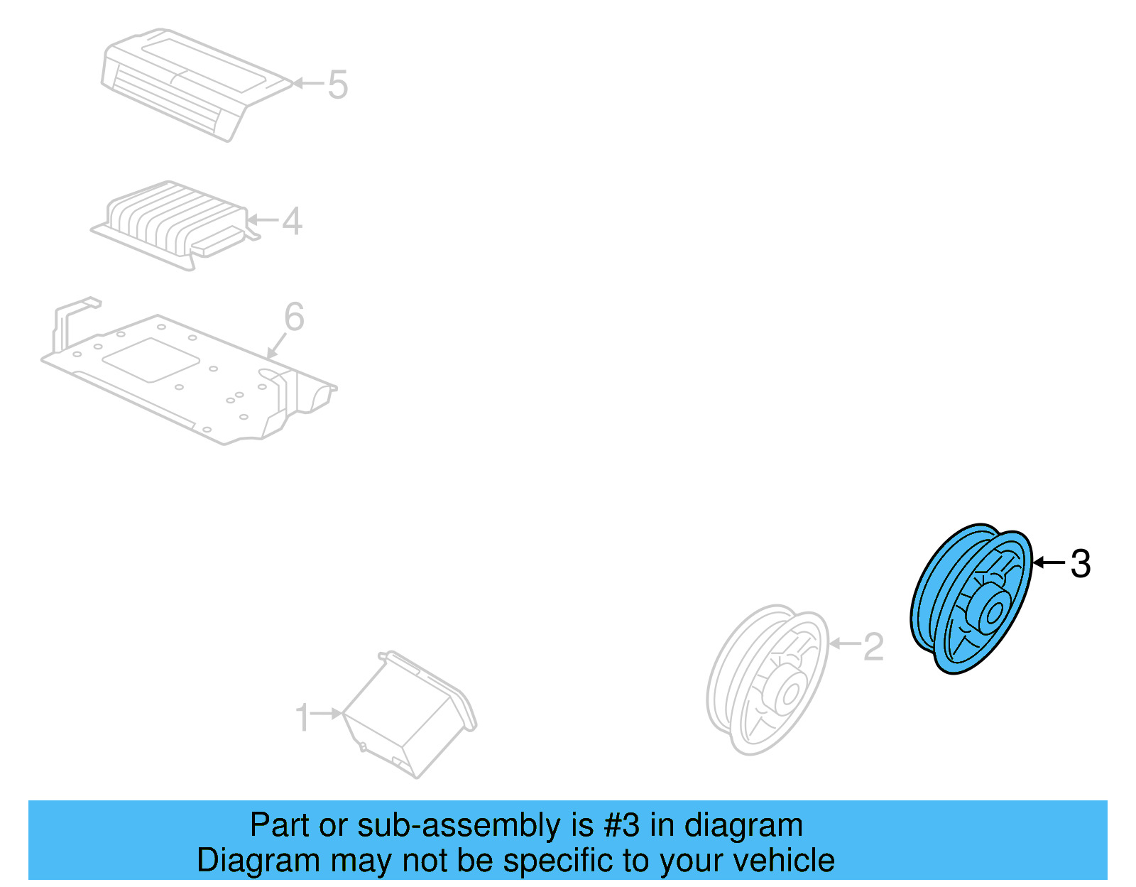 Rear Dr Speaker 561-035-453-A - View 15