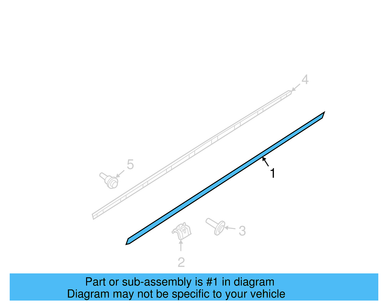 Rocker Molding 1K5-853-859-A-9B9 - View 5