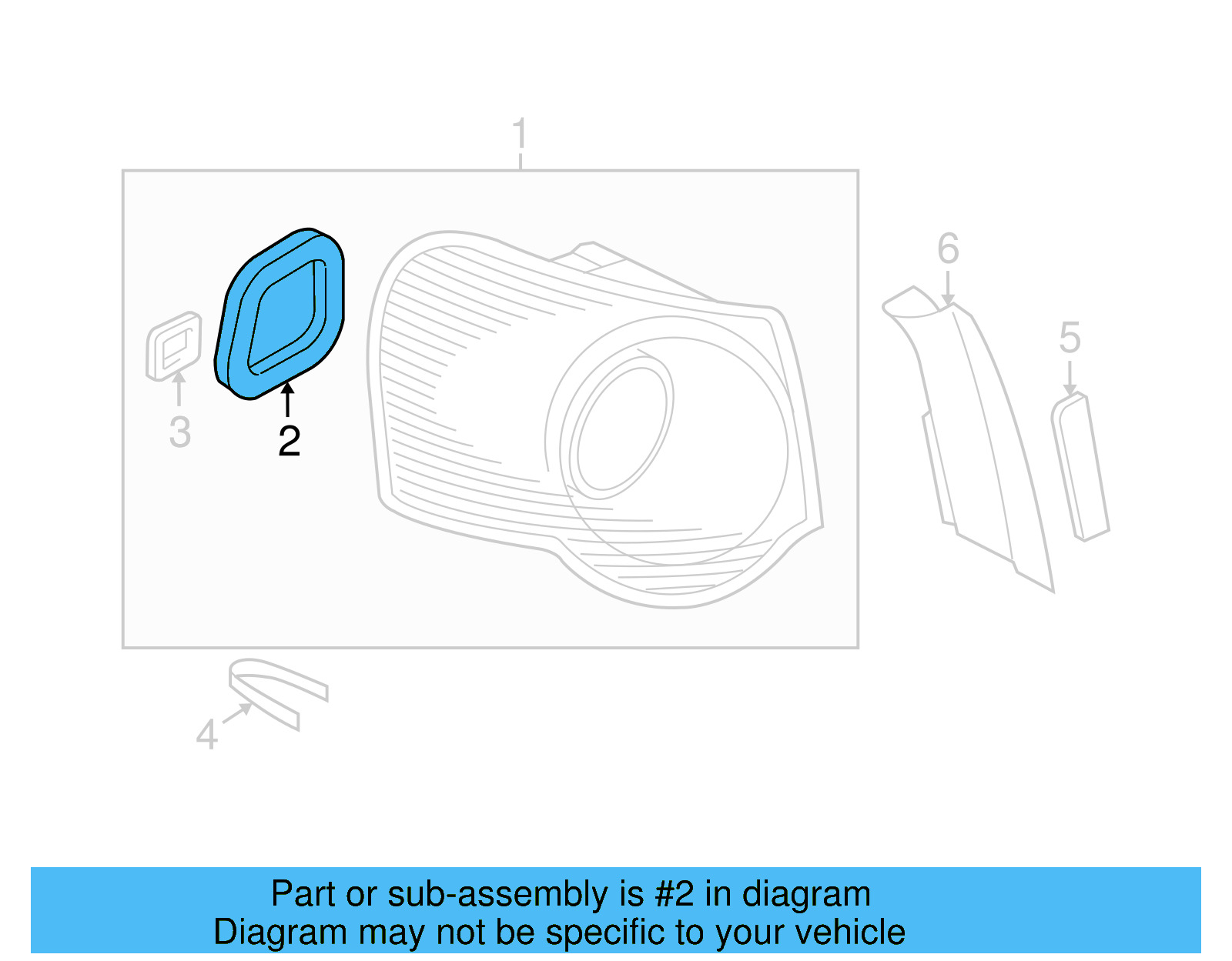 Tail Lamp Assembly Gasket 3C9-945-191-A - View 9