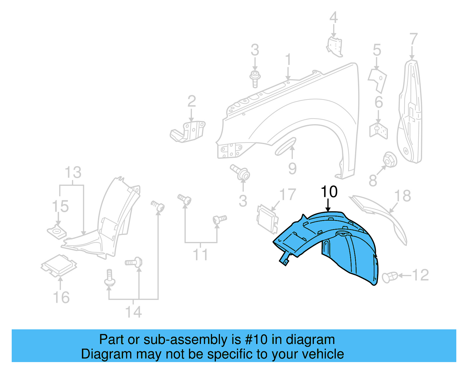 Fender Liner 1Q0-805-977-A - View 4