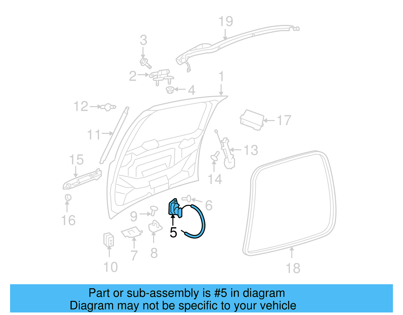 Lock Actuator 7B0827505L - View 4