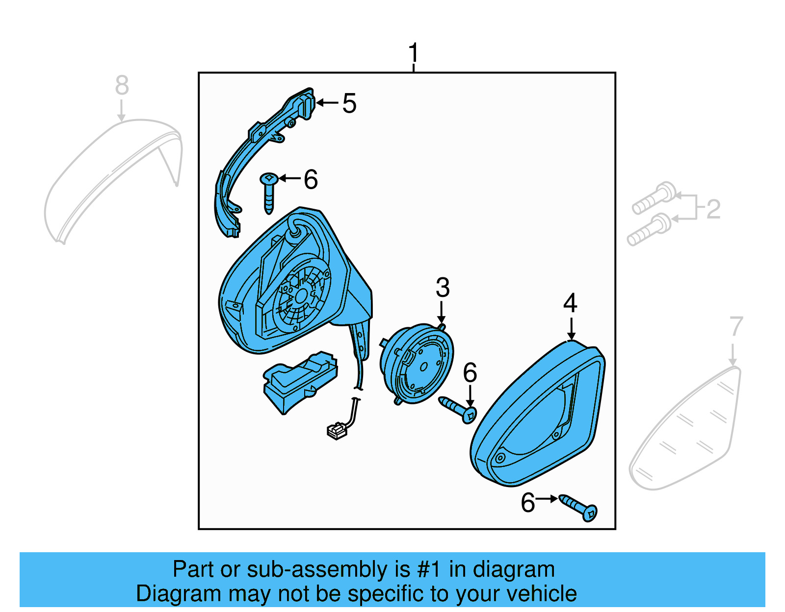 Mirror Assembly 5GM-857-508-9B9 - View 11