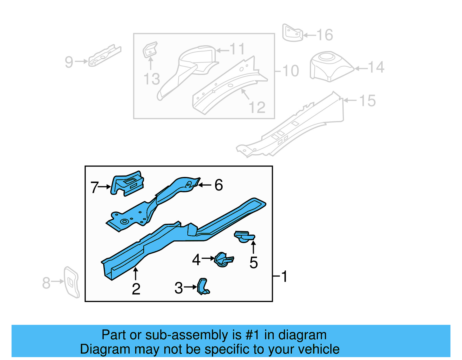Rail Assembly 5C0-803-091-B - View 5