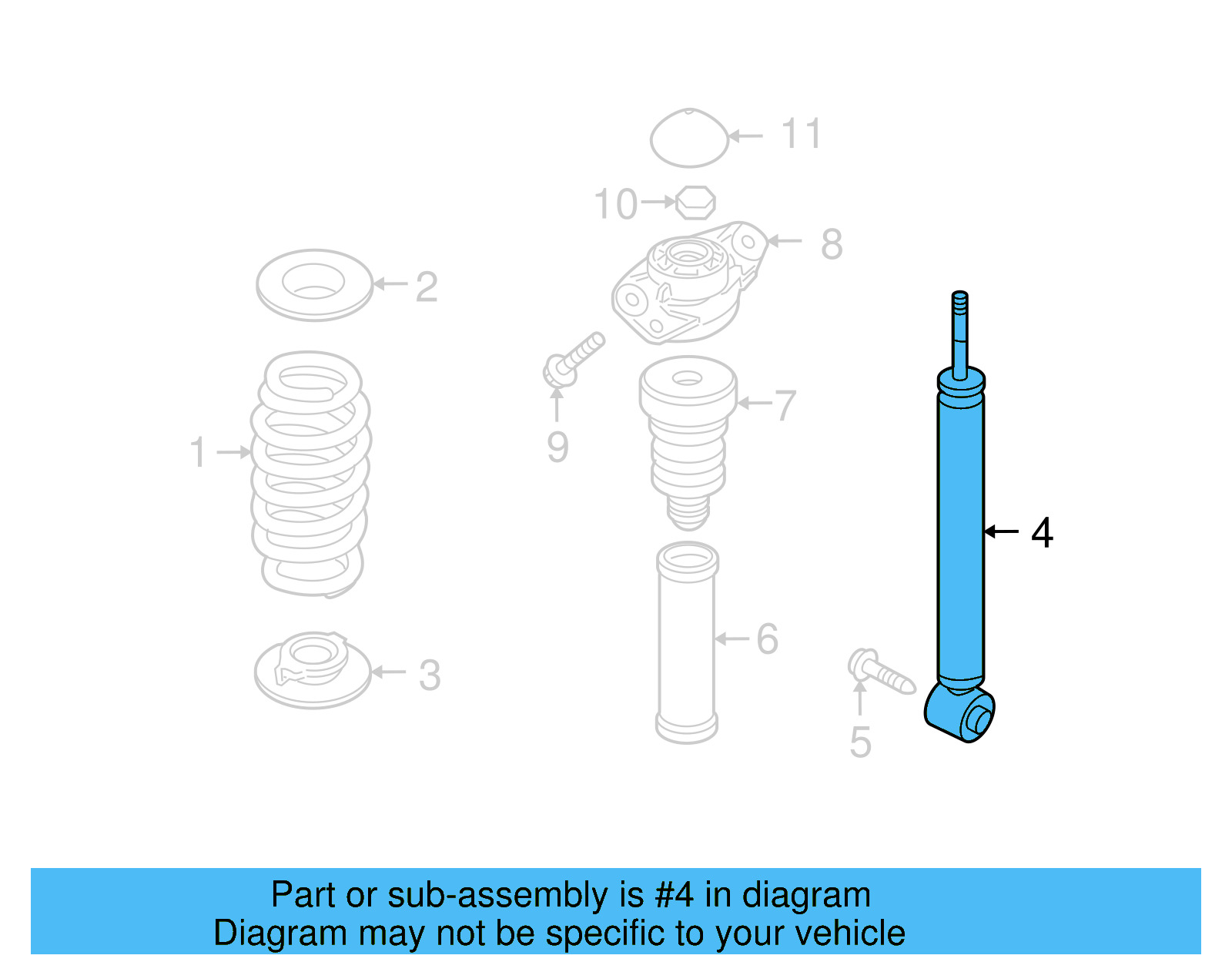 Suspension Shock Absorber 1Q0-513-029-A - View 4