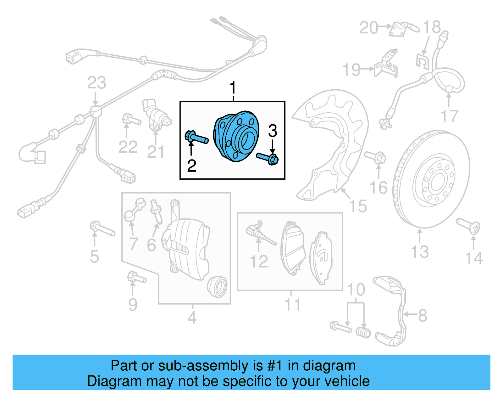 Hub & Bearing 8S0-498-625-A - View 12