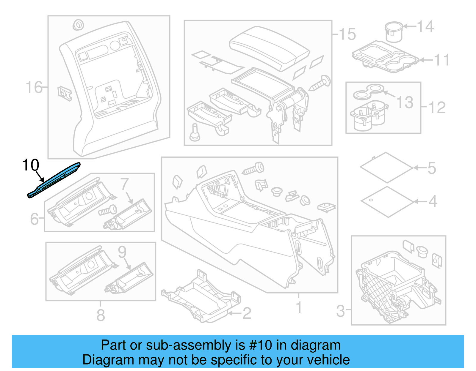 Console Lid 7P1-857-351-D-6BB - View 5
