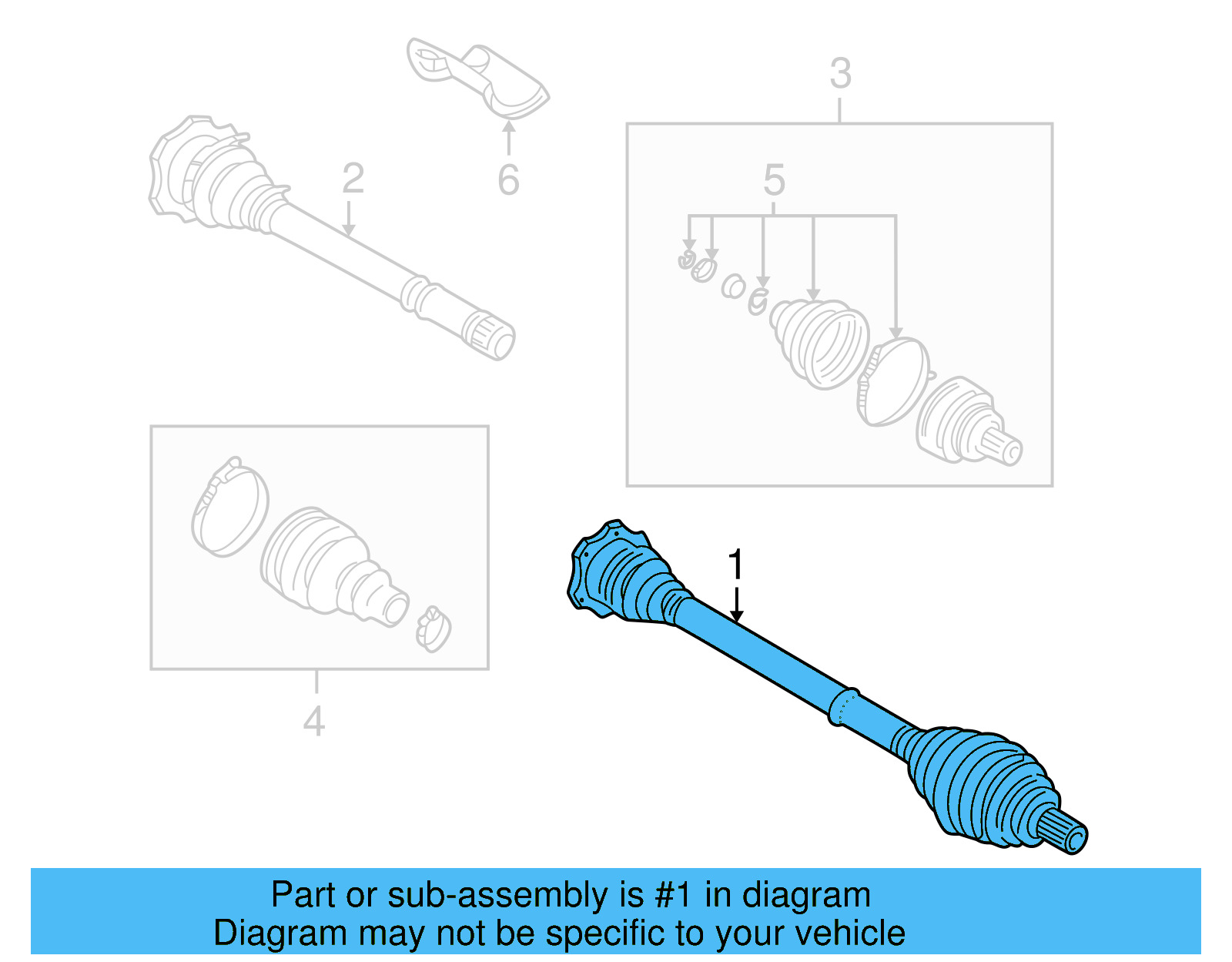 Axle Assembly 8D0-407-452-LX - View 4
