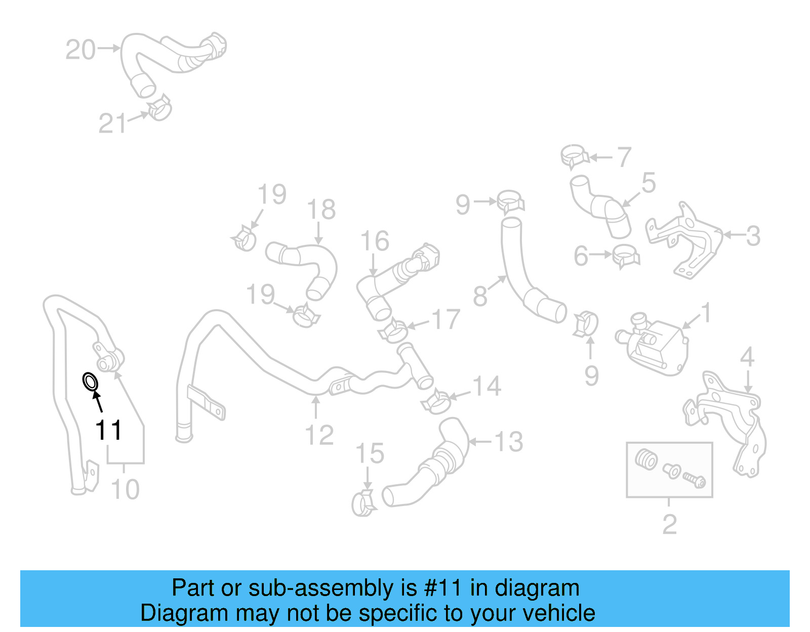 Inlet Tube O 04L-121-119-C - View 3