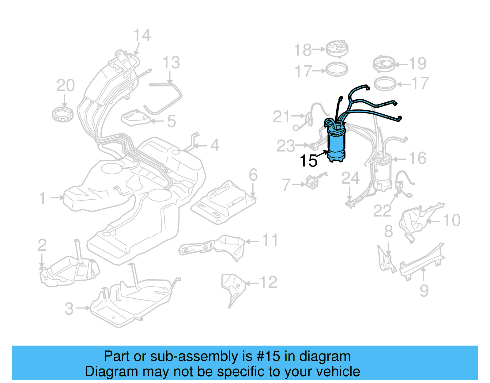 Fuel Pump Assembly 7L6-919-088-C - View 3