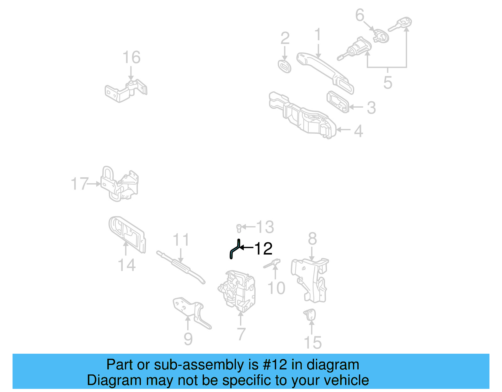 Lock Rod 3B0-837-184-B - View 5