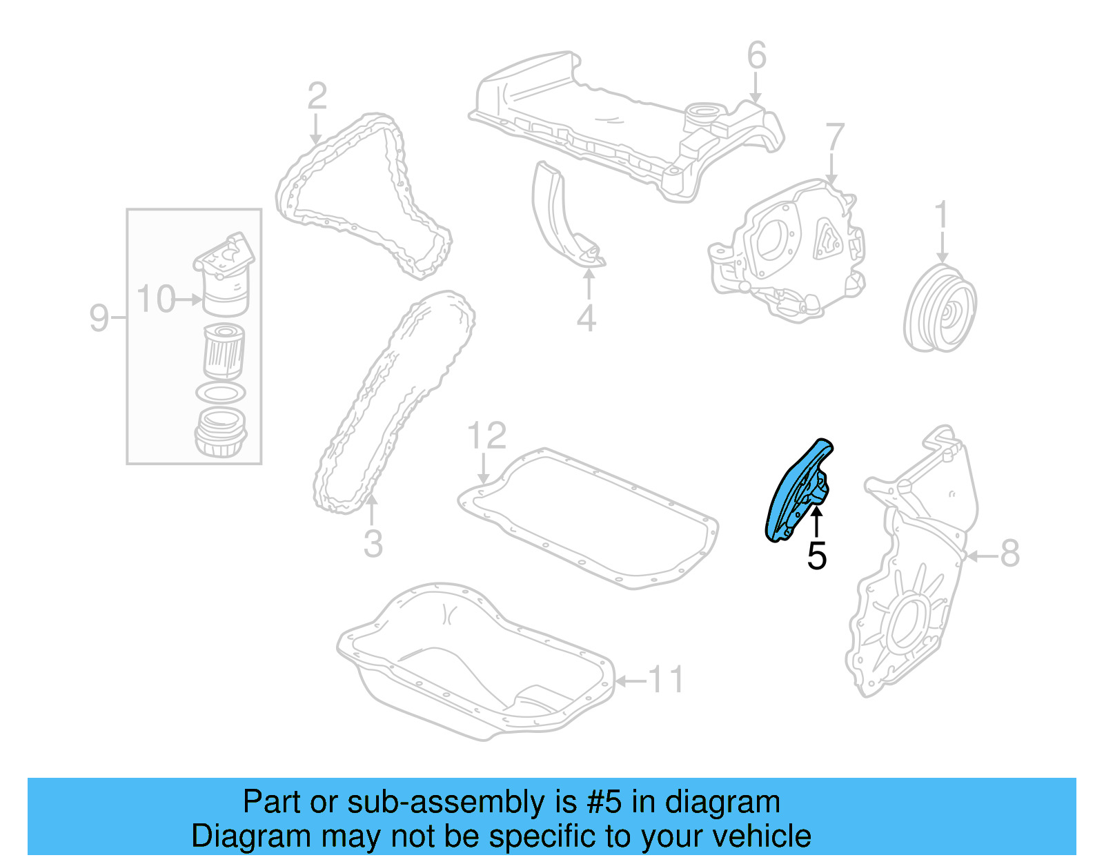Engine Timing Chain Tensioner 021-109-467 - View 5