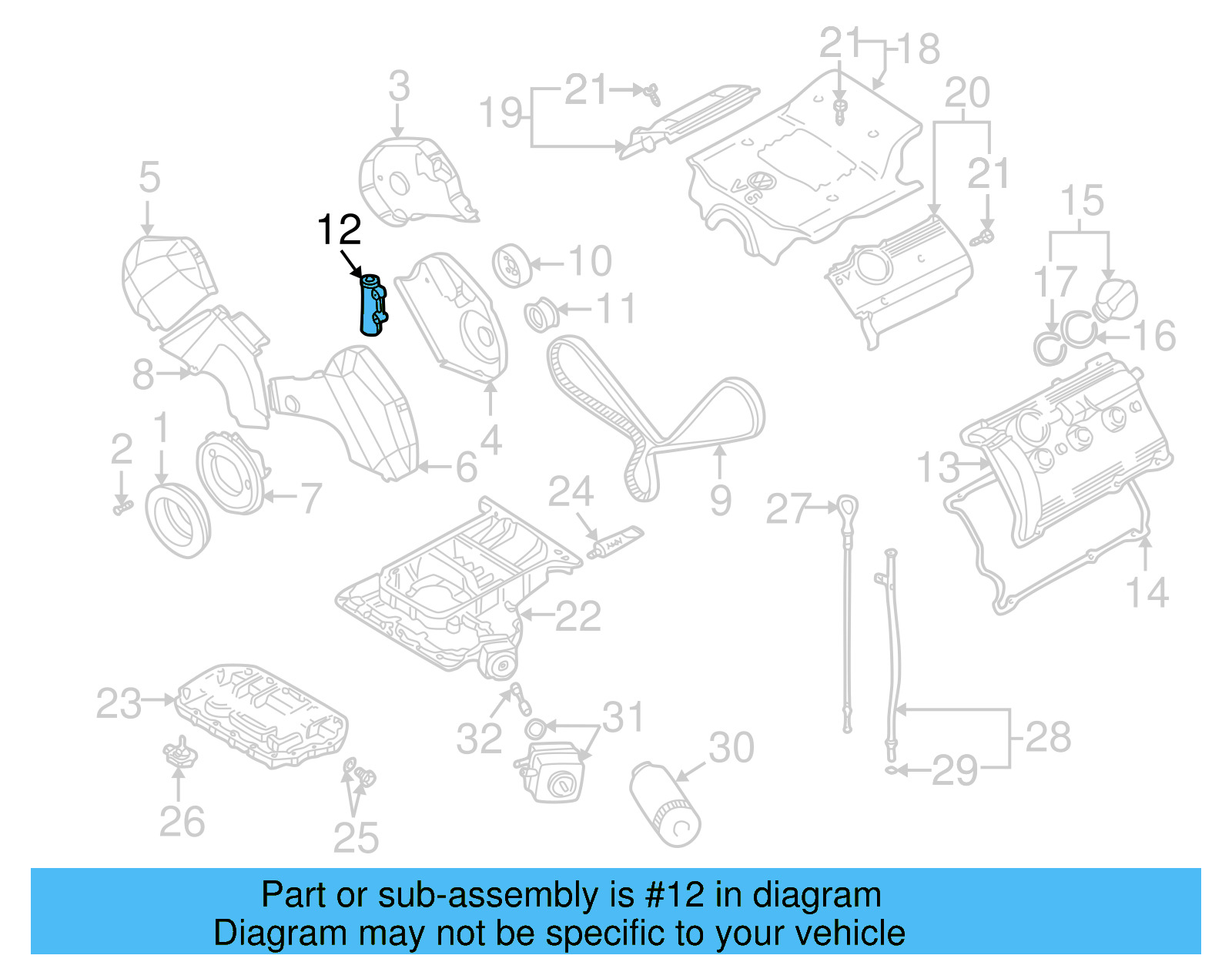 Engine Timing Belt Tensioner 078-109-479-E - View 7