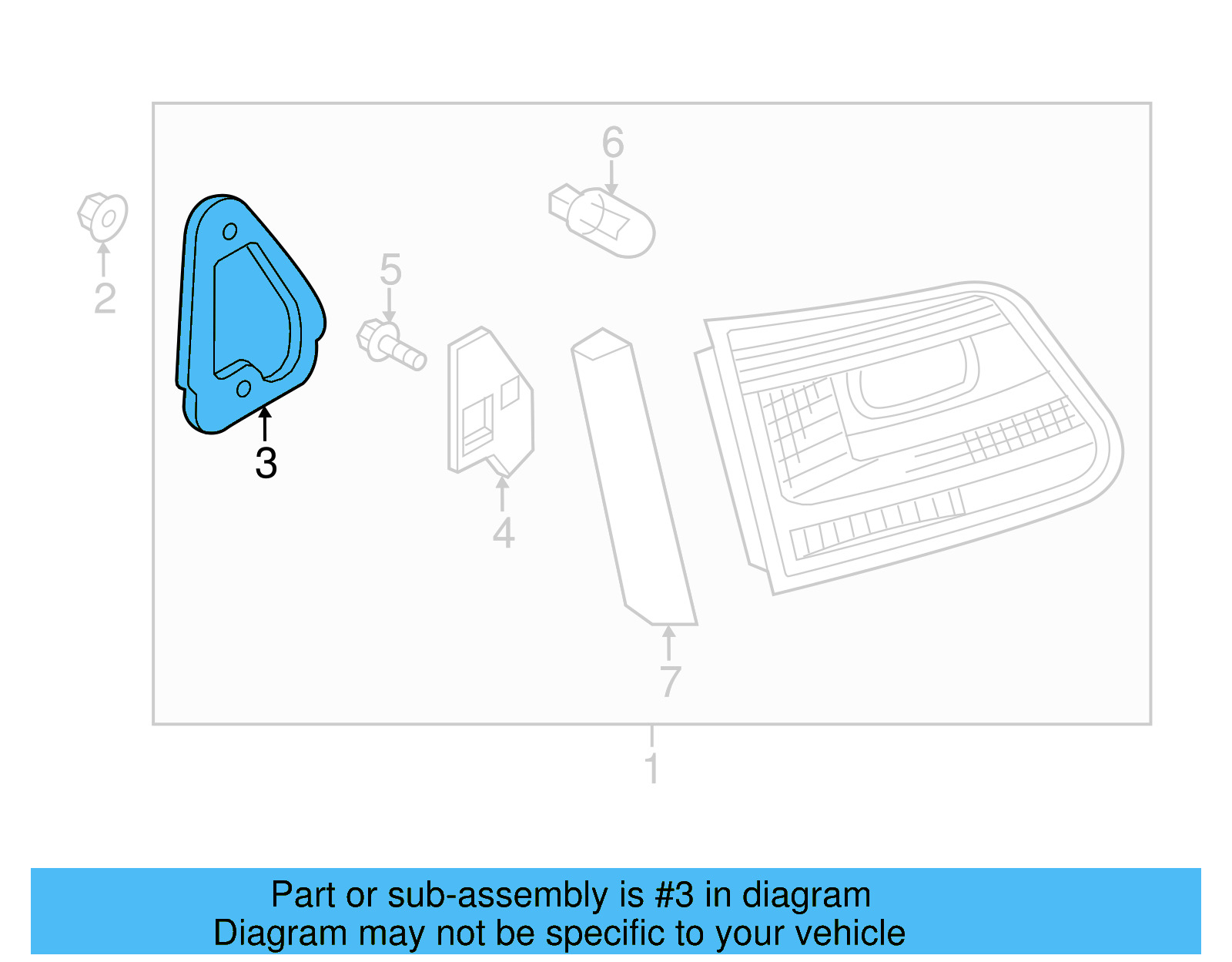 Tail Lamp Assembly Gasket 5N0-945-192-A