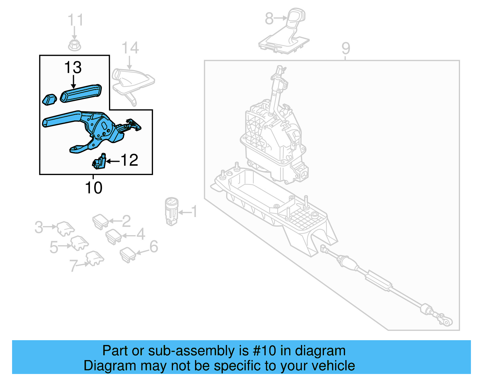 Parking Brake Control 561-711-303-AF-MNZ - View 4