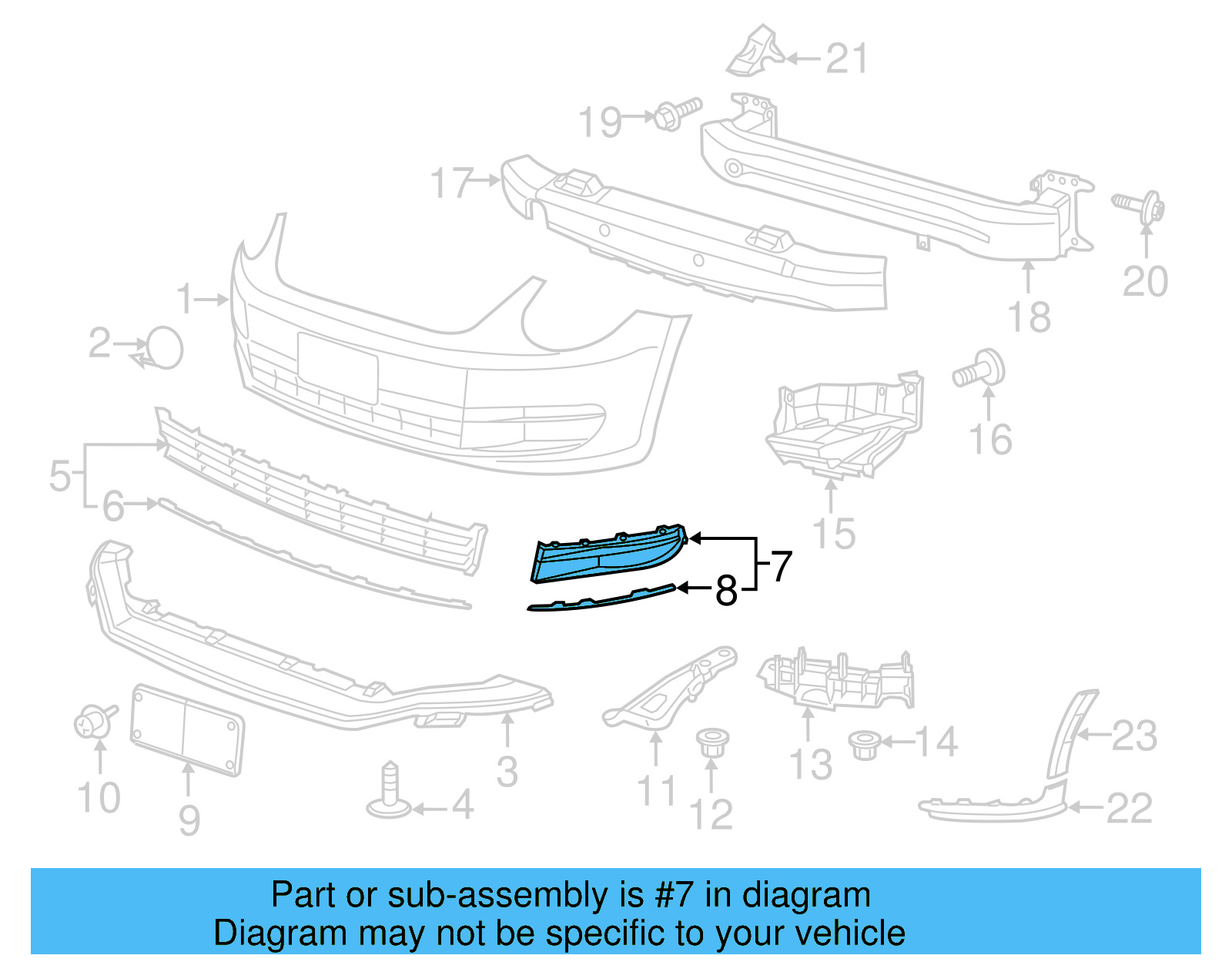 Outer Grille 5C5-854-661-C-9B9 - View 8