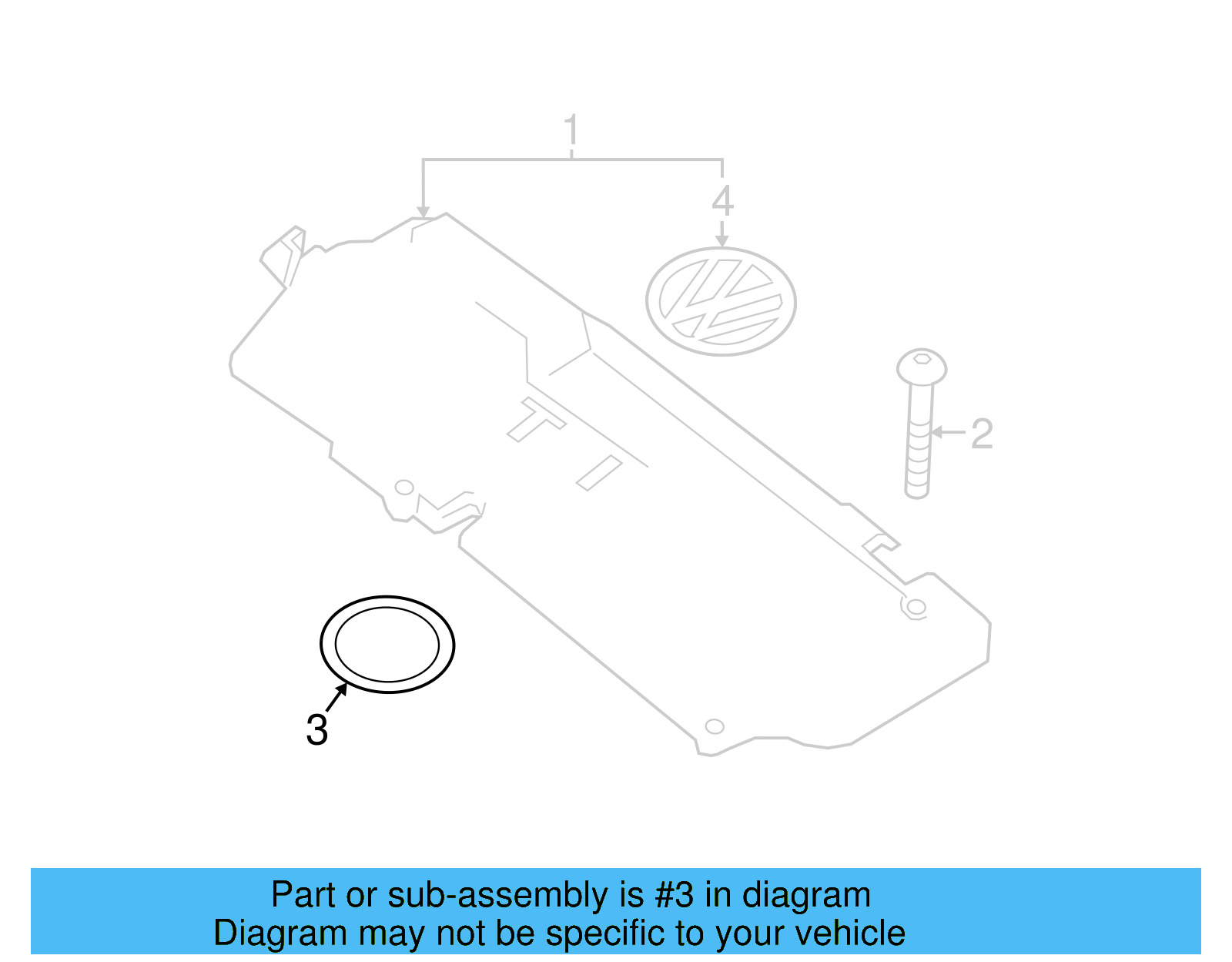 Engine Cover O 03C-133-287-A - View 6