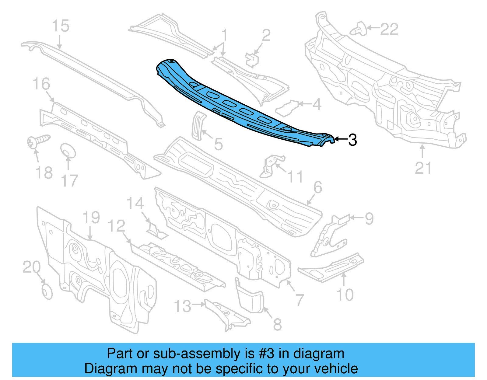 Cowl Top Panel 5G0-802-555-C - View 11
