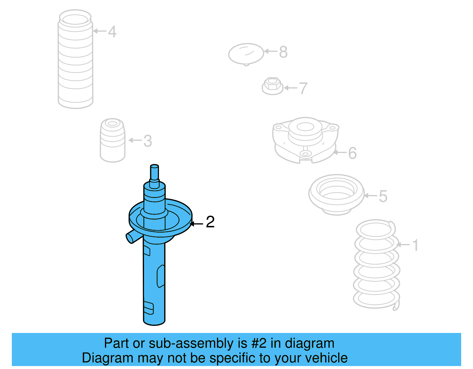 Strut 1T0-413-031-GK - View 6