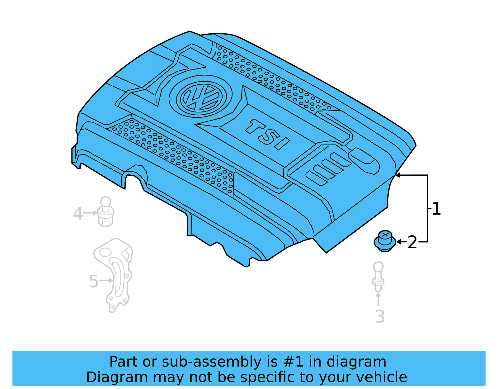 Engine Cover 06K-103-925-CL - View 3