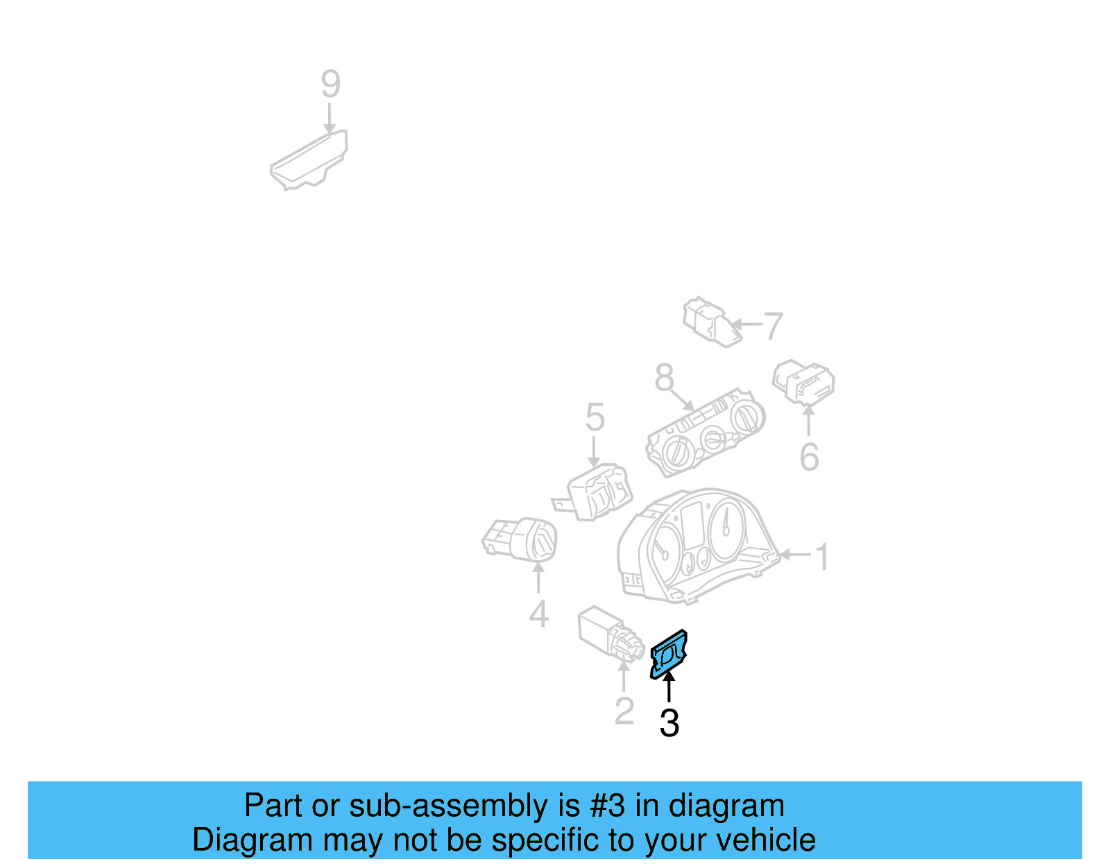 Temp Sensor Holder 1C0-971-845-A - View 5