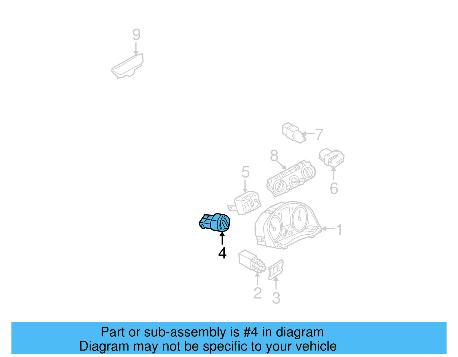 Headlamp Switch 3C8-941-431-F-XSH - View 38