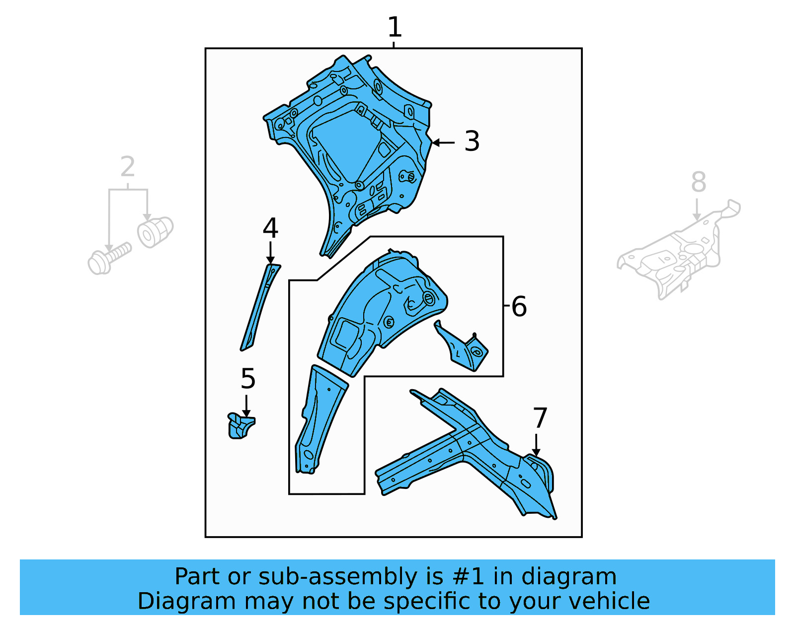 Inner Panel Assembly 2GJ-809-402 - View 2