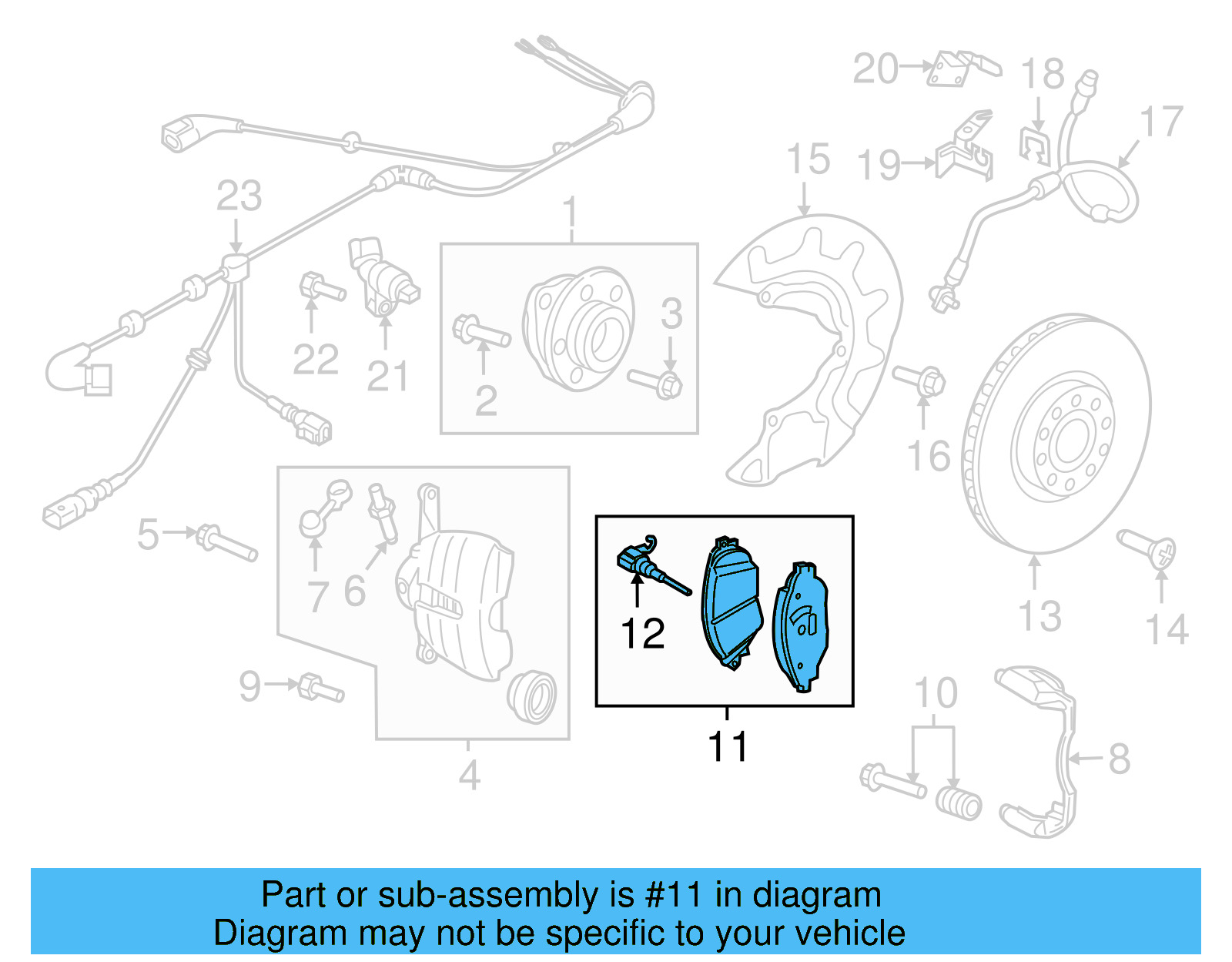 Brake Lining Front 5Q0-698-151-K - View 9