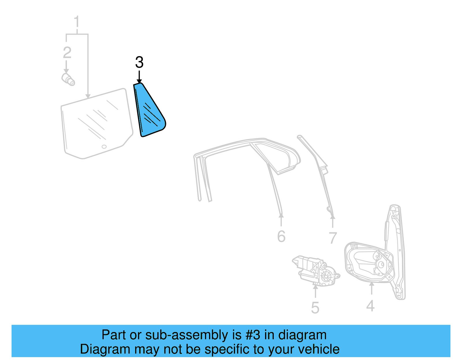 Vent Window Assembly 1K9-845-215-B - View 13