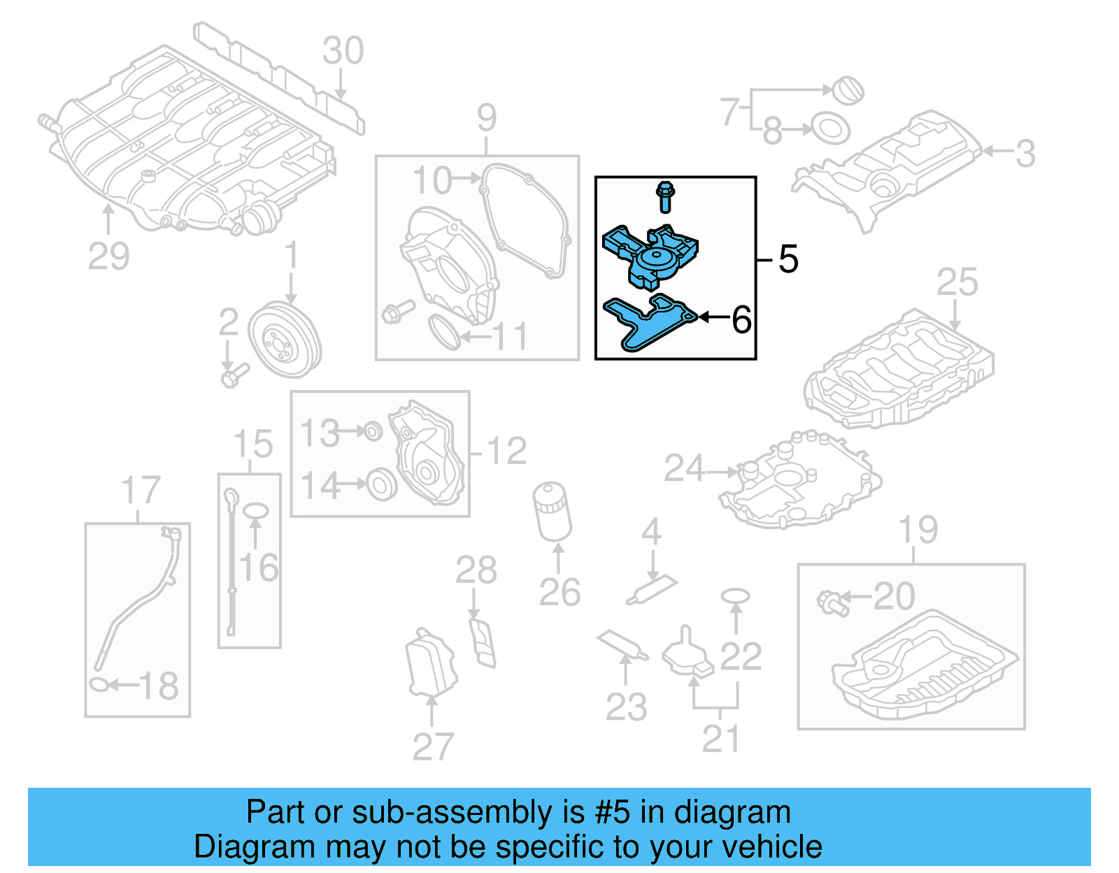 Engine Crankcase Vent Valve 06H-103-495-AH - View 5