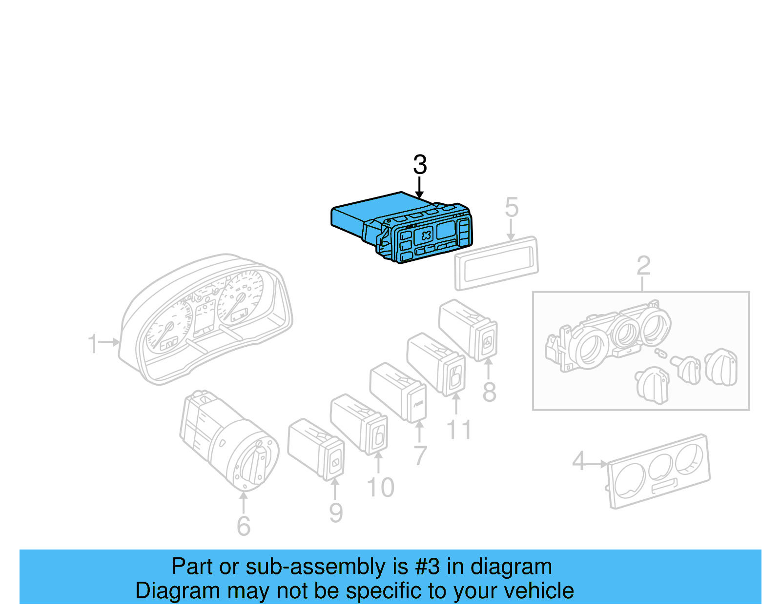 Dash Control Unit 1U1-907-044-A - View 8