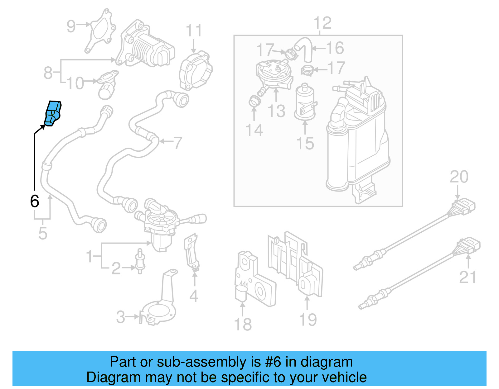 Pressure Sensor 06L-906-052-A - View 2