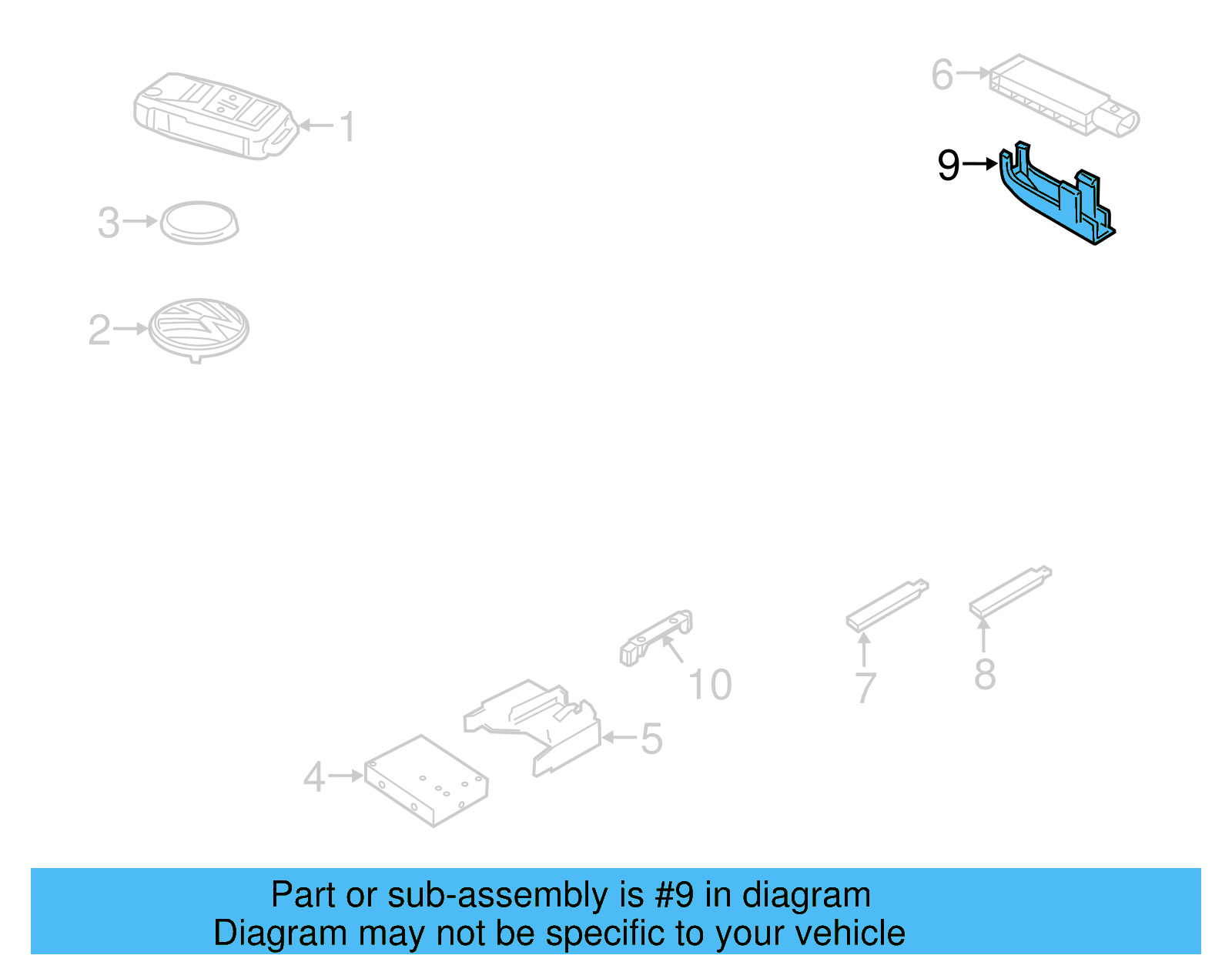 Antenna Holder 5N0-962-283-A - View 5