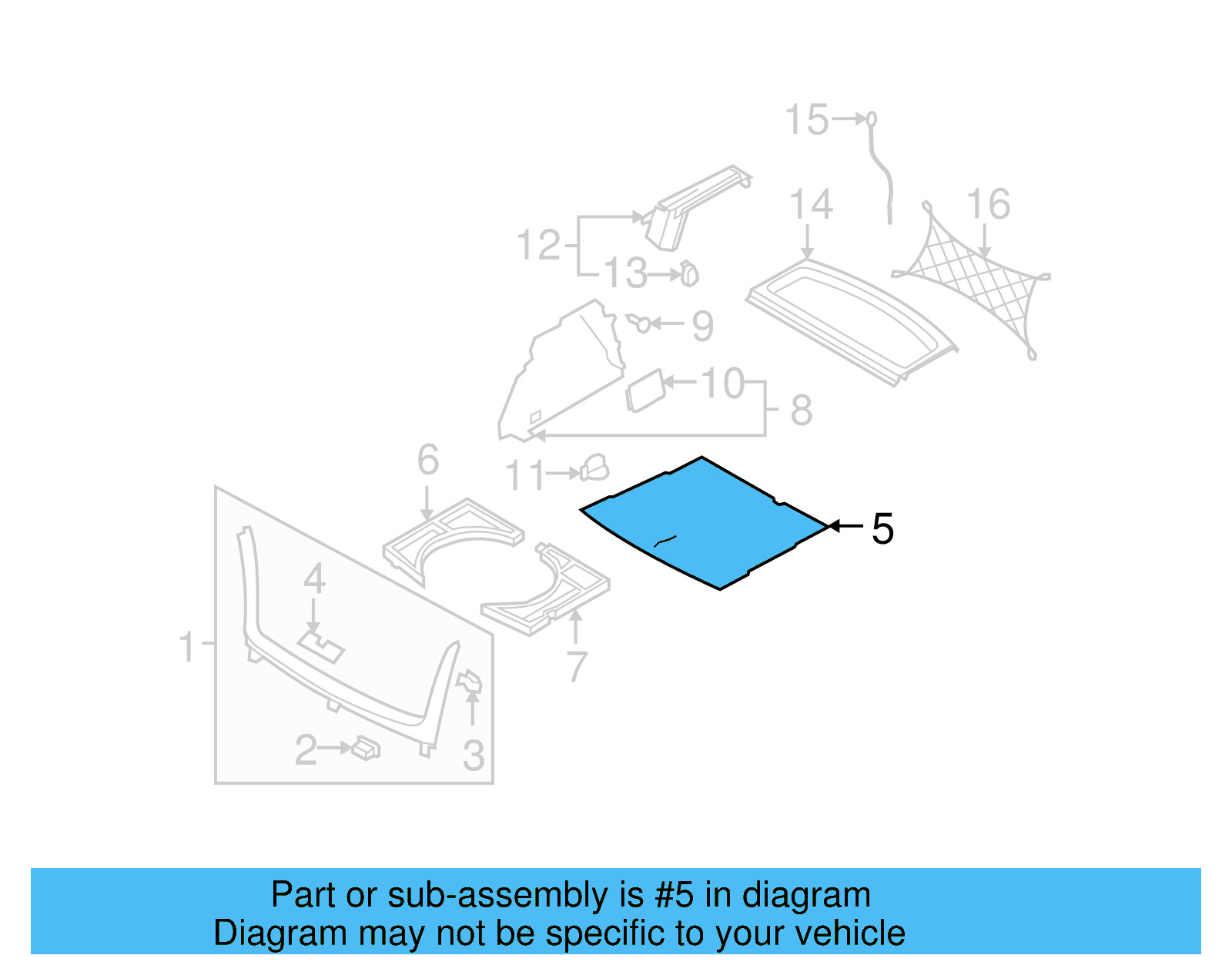 Floor Cover 5K6-863-463-A-1BS - View 4