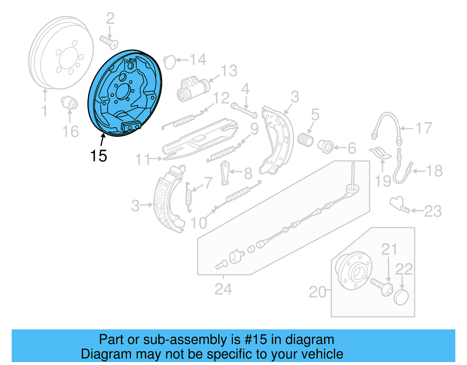 Backing Plate 5C0-609-426-A - View 2