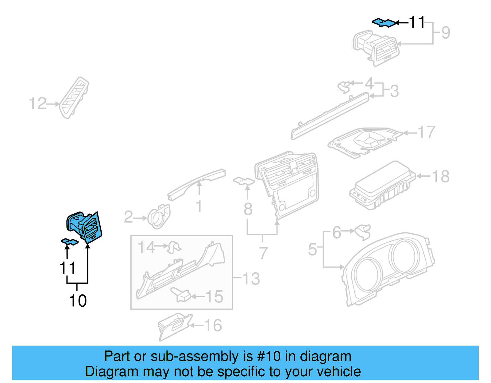 Air Outlet 5G1-819-703-H-QYI
