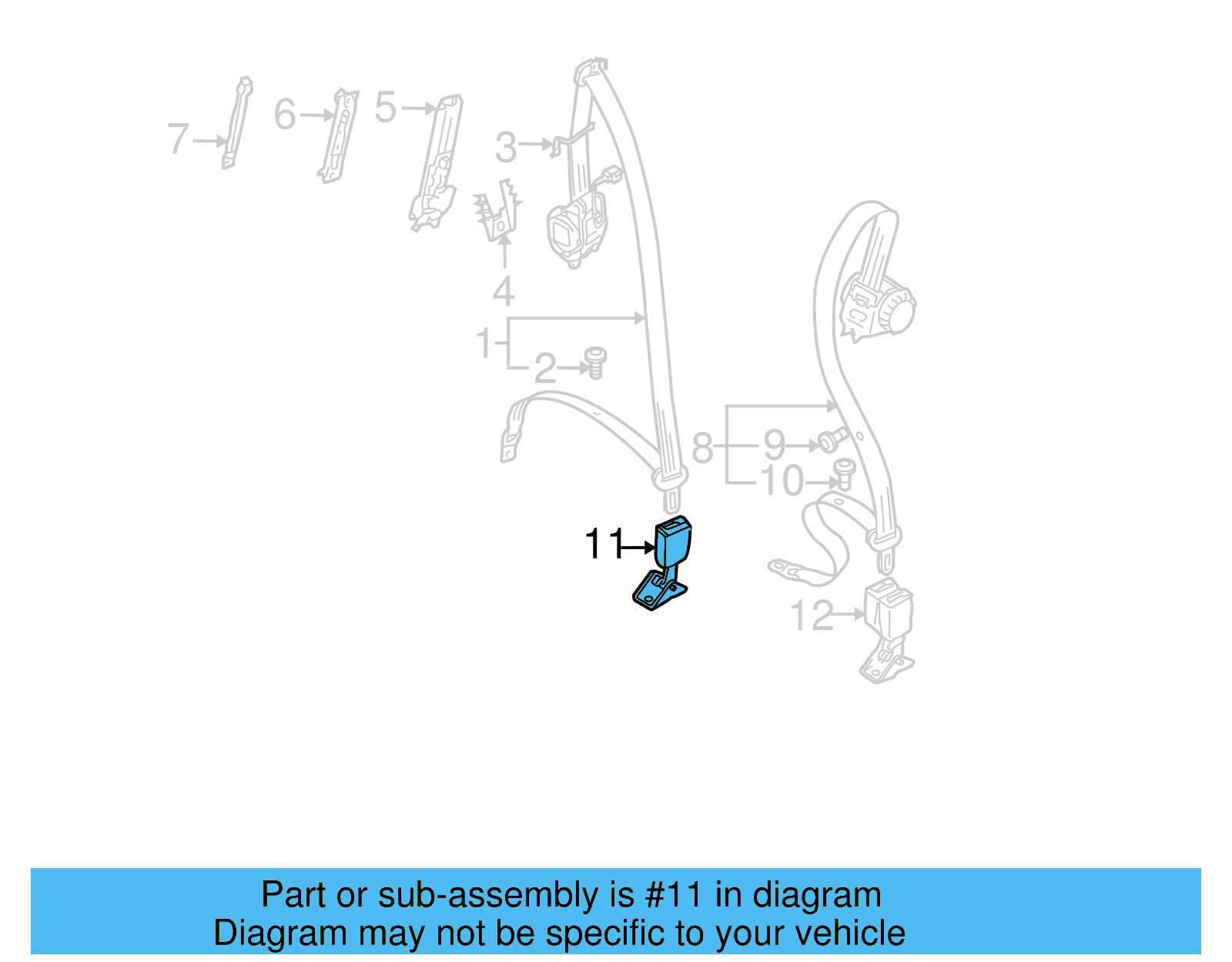 Buckle End 7L0-857-821-D-FCN - View 3