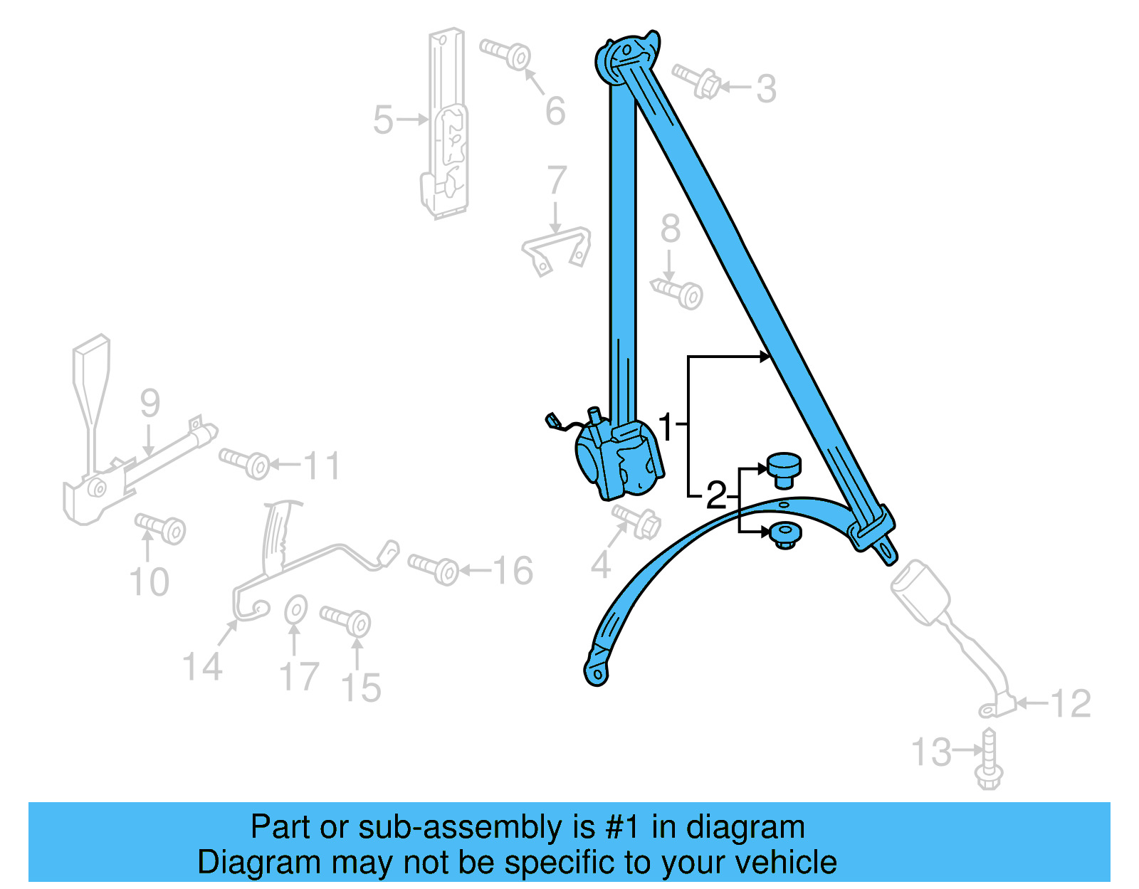 Lap & Shoulder Belt 5GM-857-705-E-RAA