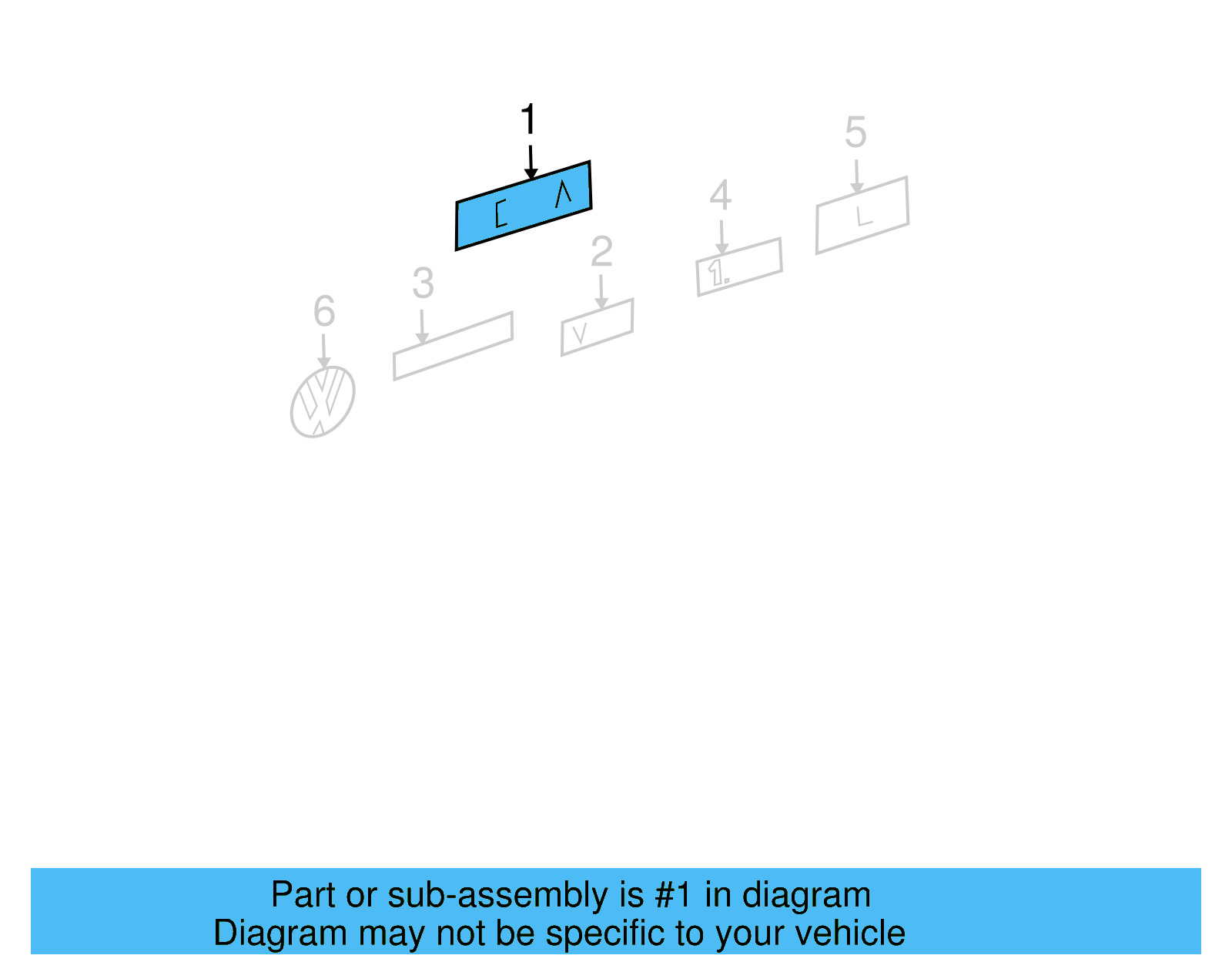 Deck Lid Emblem 1J5-853-687-A-739 - View 21