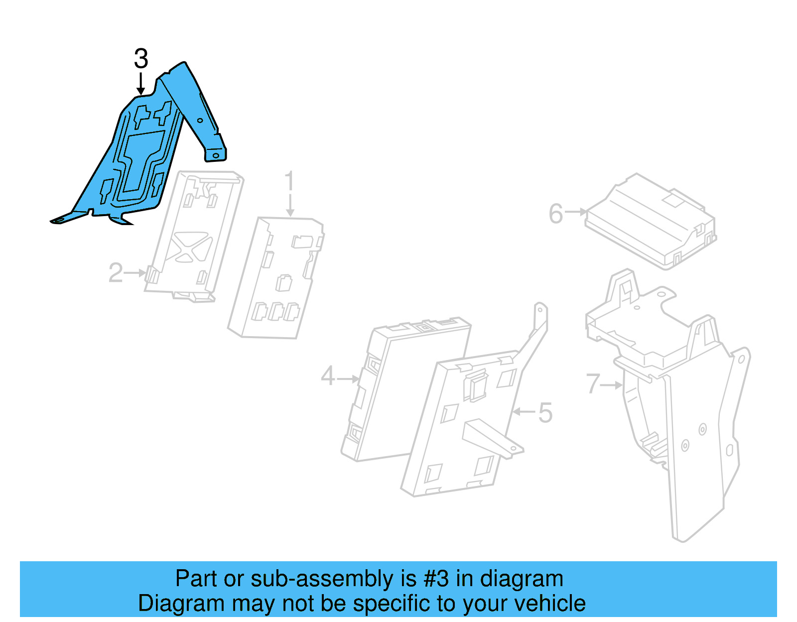 Engine Control Module (ECM) Bracket 7P0-907-101