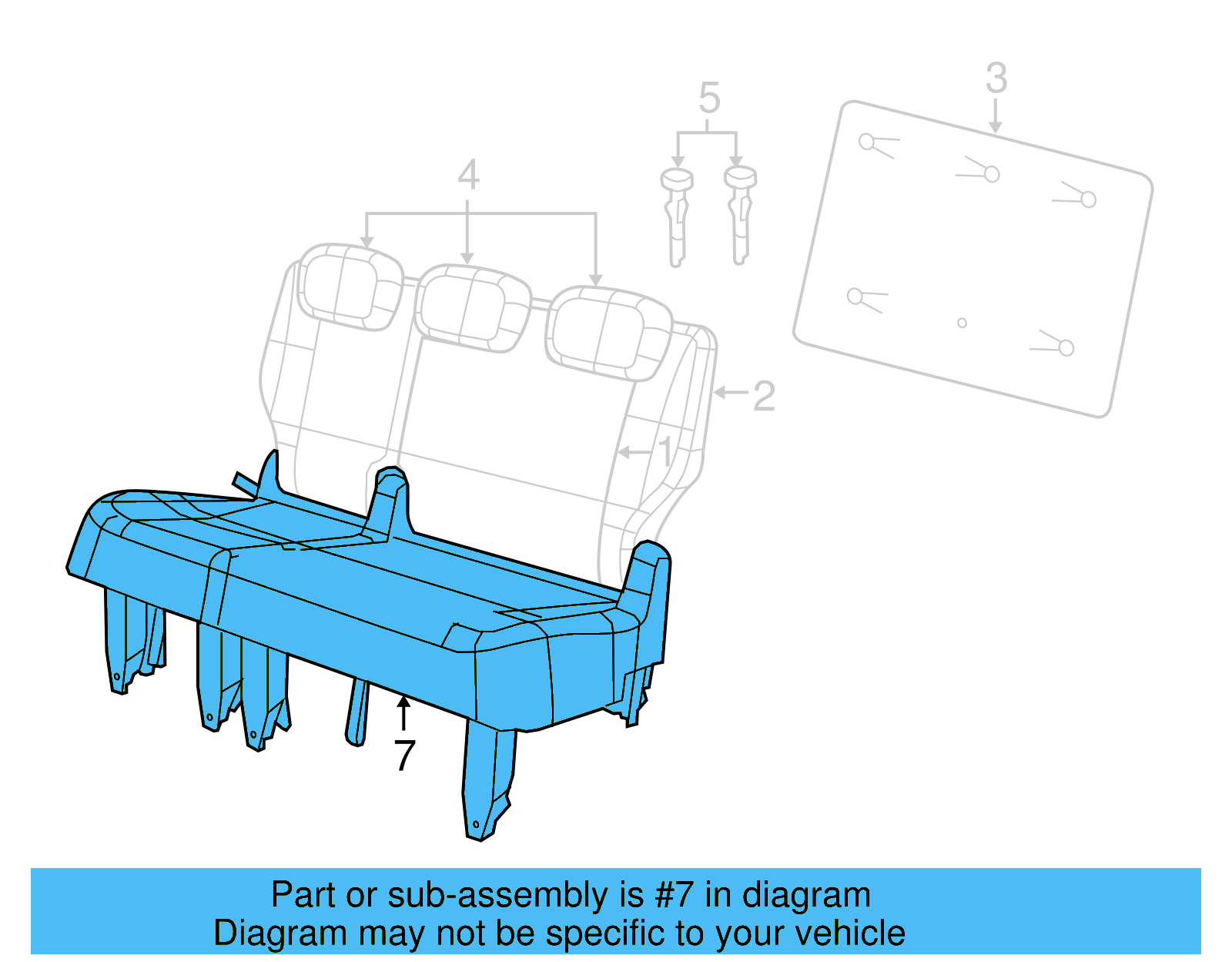 Seat Cushion Pad 7B0-885-375-C - View 3