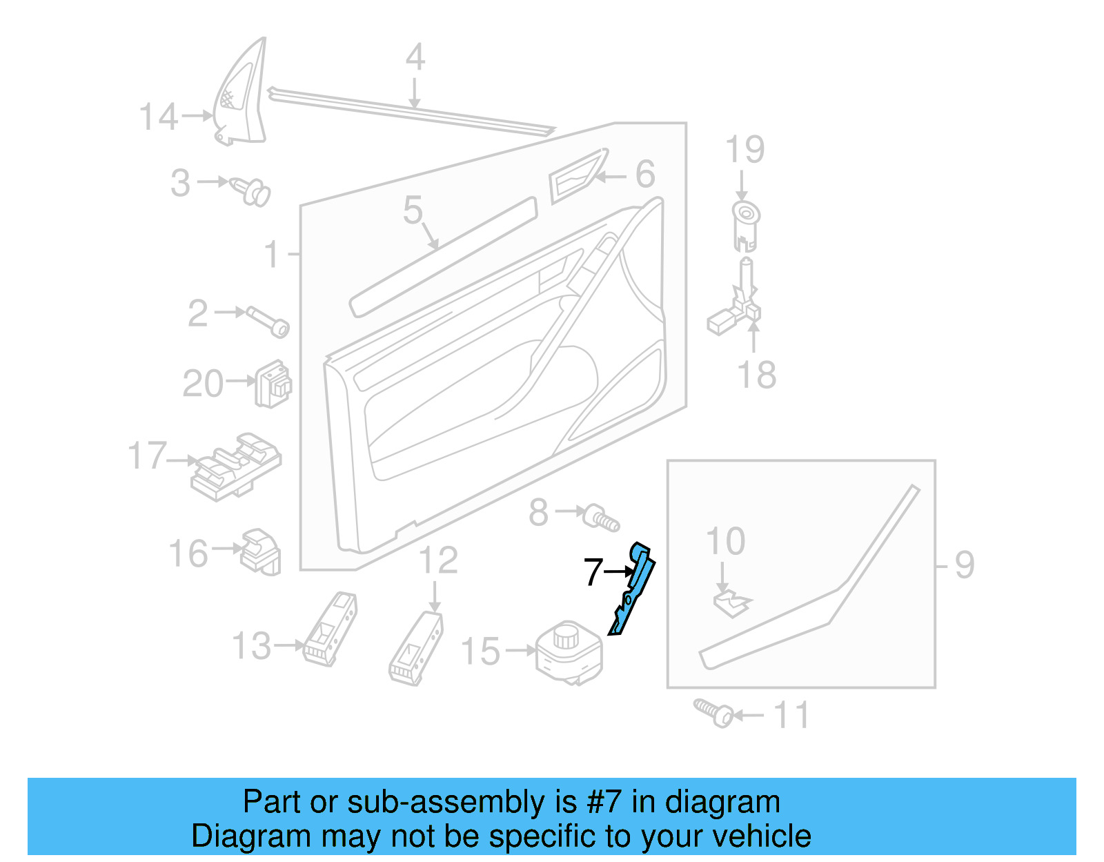Pull Handle 5K3-868-713-A-81U - View 9