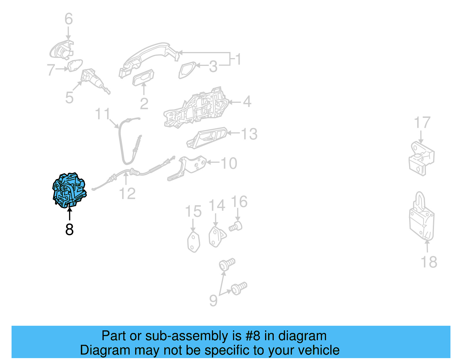 Lock 3C1-837-015-B - View 12