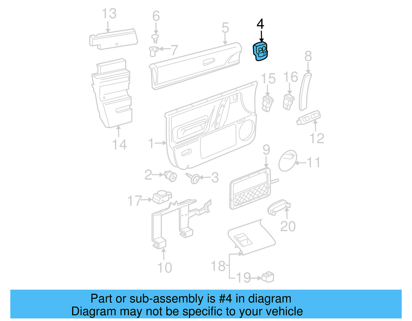 Switch Bezel 1C0-959-527-A-01C - View 9