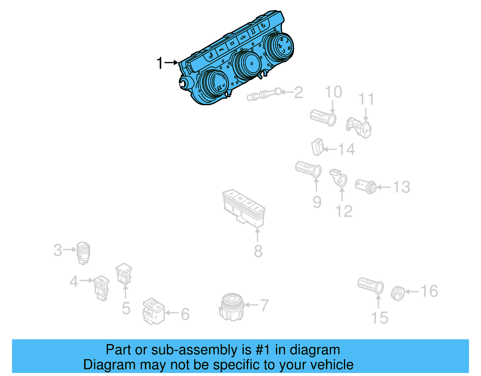 Dash Control Unit 5NN-907-044-AF-WZU - View 5
