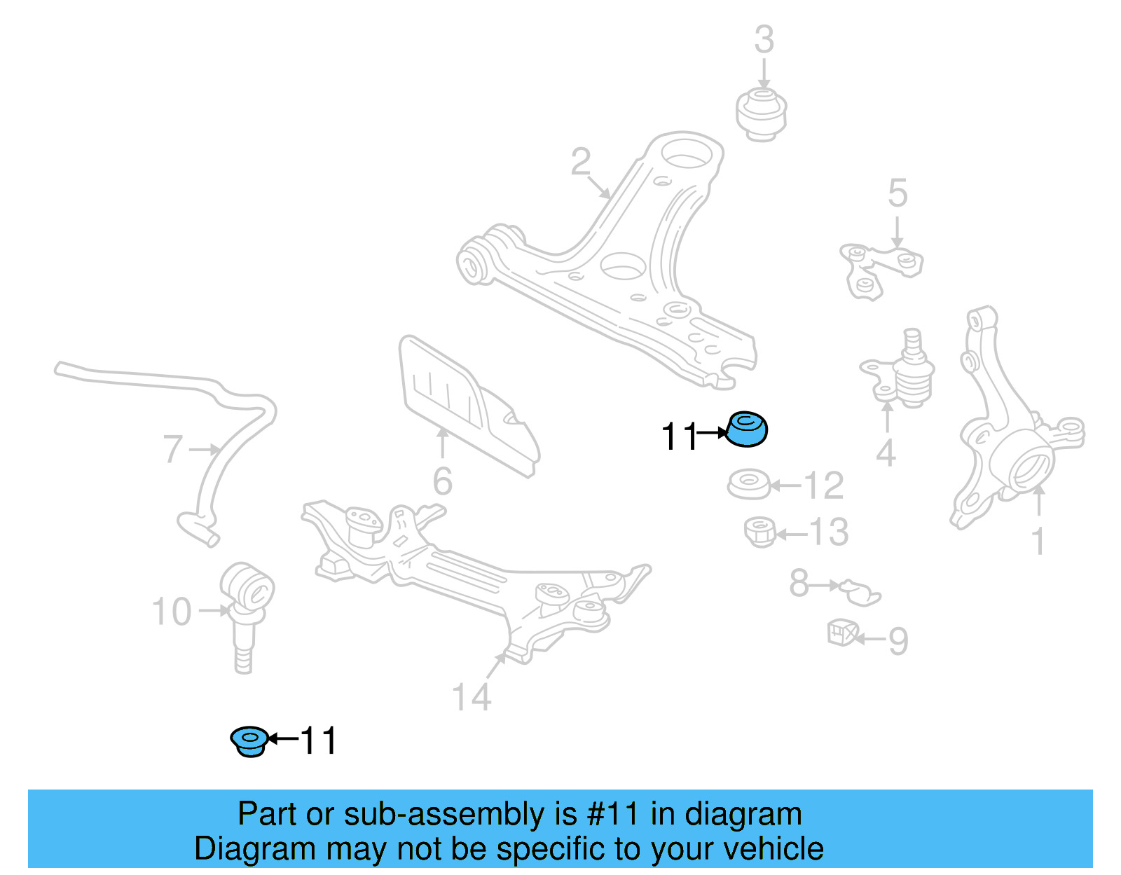 Stabilizer Link Support Plate 6N0-411-329 - View 4