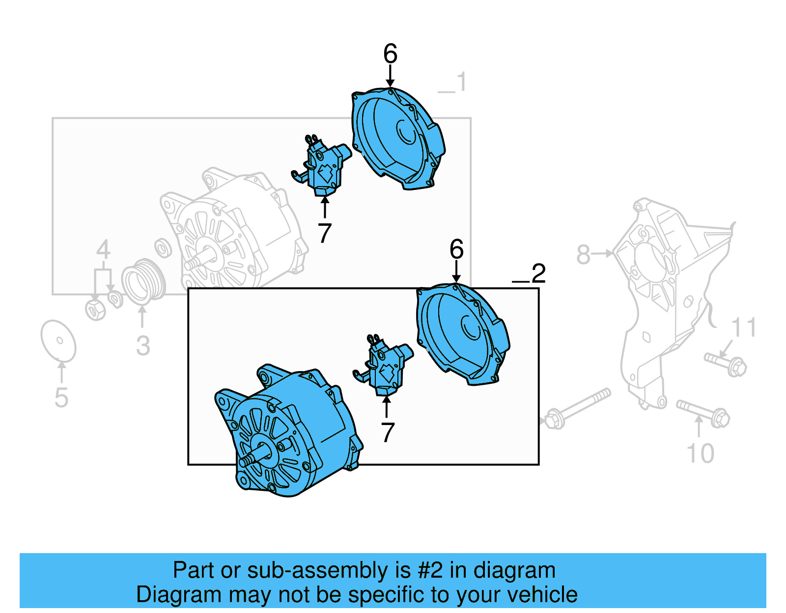Alternator 03G-903-016-LX - View 6