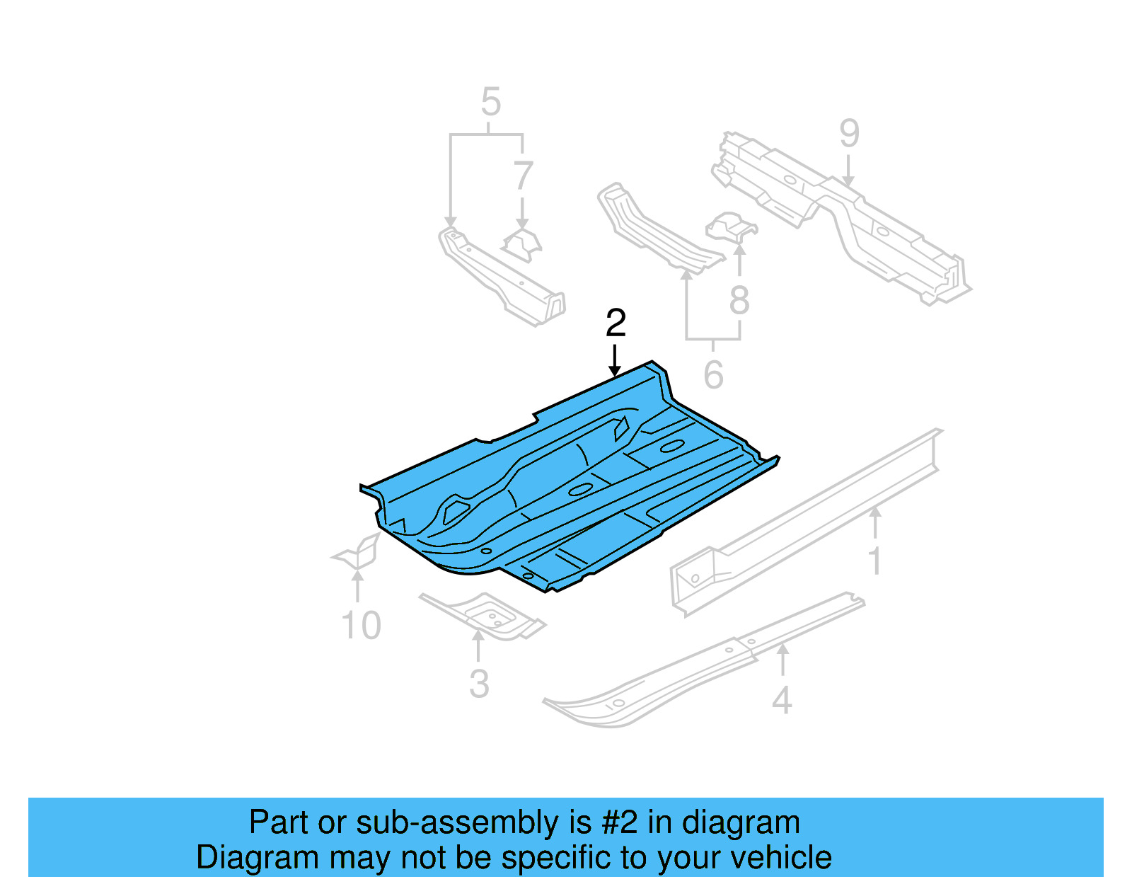 Front Floor Pan 3D0-803-206